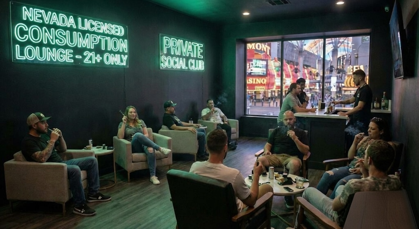 Graphic regarding the legality of smoking weed in public in Nevada.